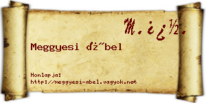 Meggyesi Ábel névjegykártya