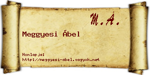Meggyesi Ábel névjegykártya